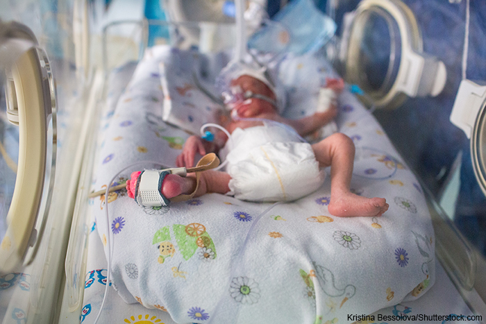 premature infant in NICU